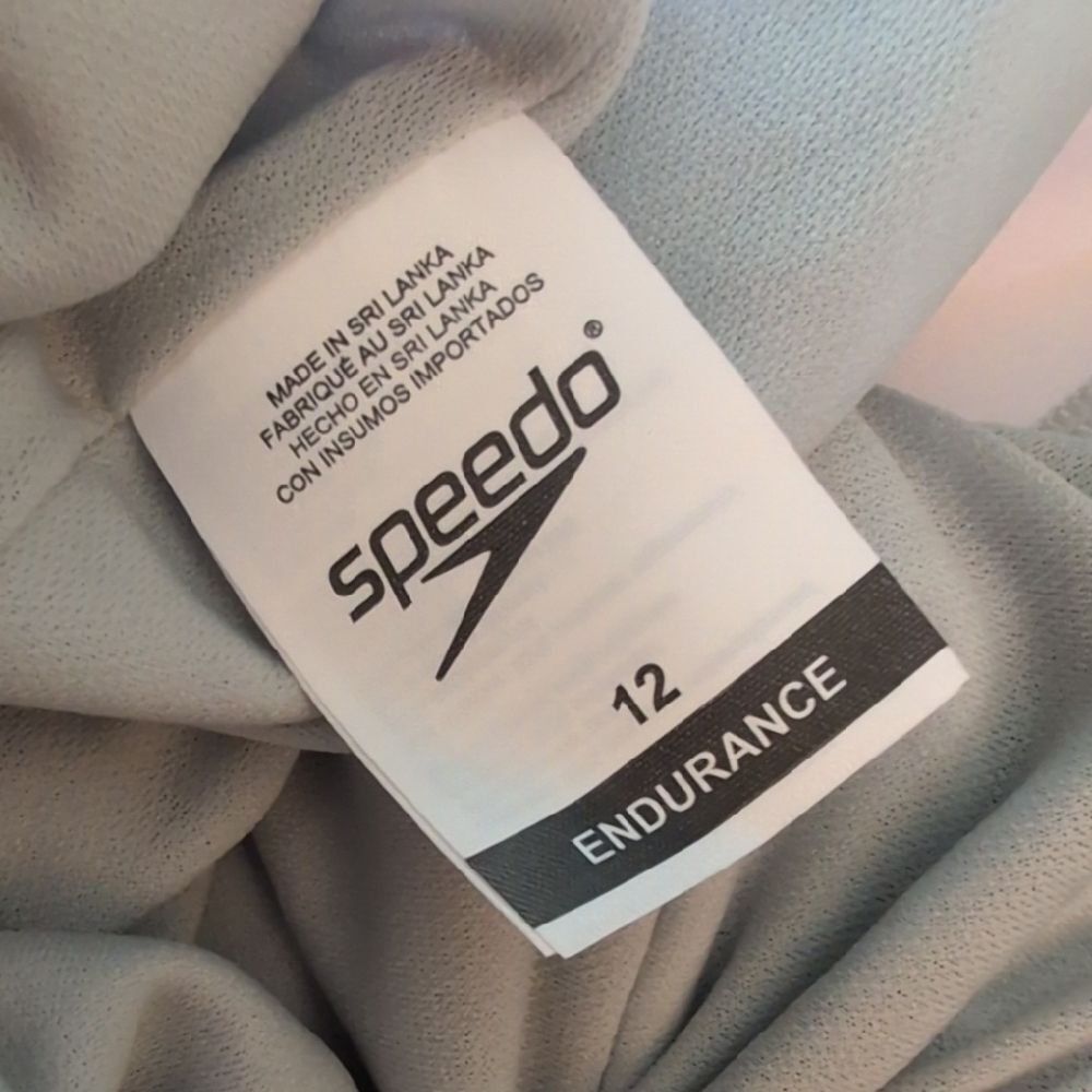 NWT Speedo Endurance Swimsuit One Piece Halter Moderate Cut Blue Water Color -12 - Picture 9 of 14
